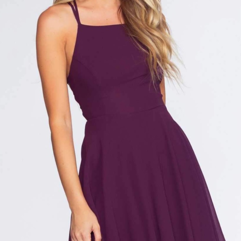 Lightweight full skater dress in eggplant!